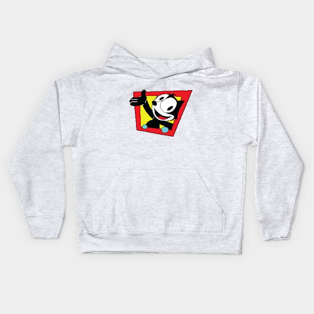 Felix The Cat Kids Hoodie by inotyler